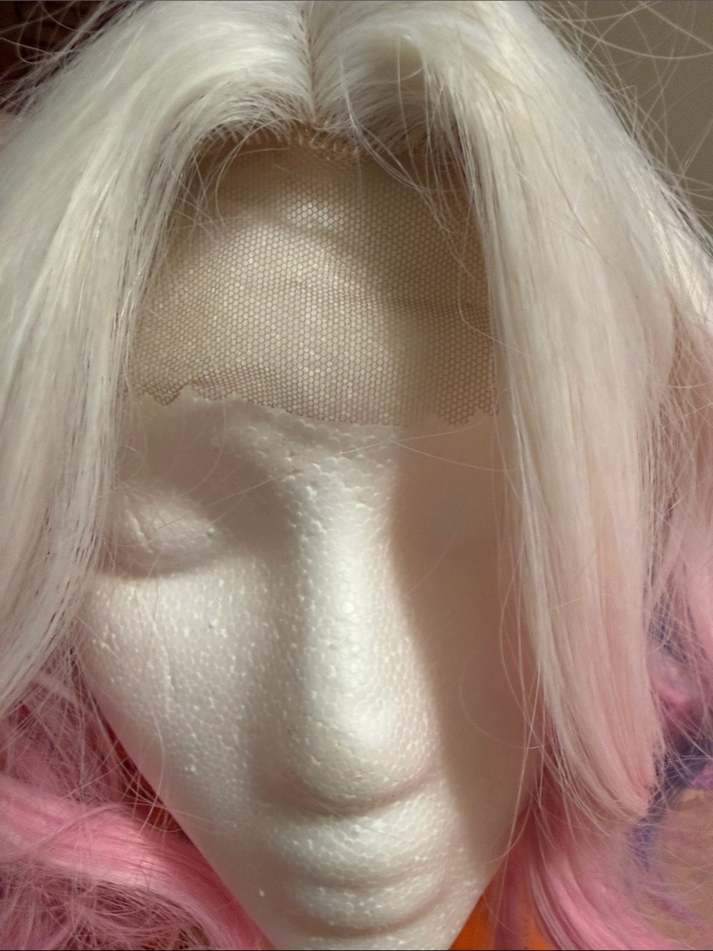 Halo Pastel Pink, Blue & White Ombre Synthetic Wig - Picture 5 of 6